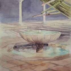 F. en el Patios columnas en Viana en Flora