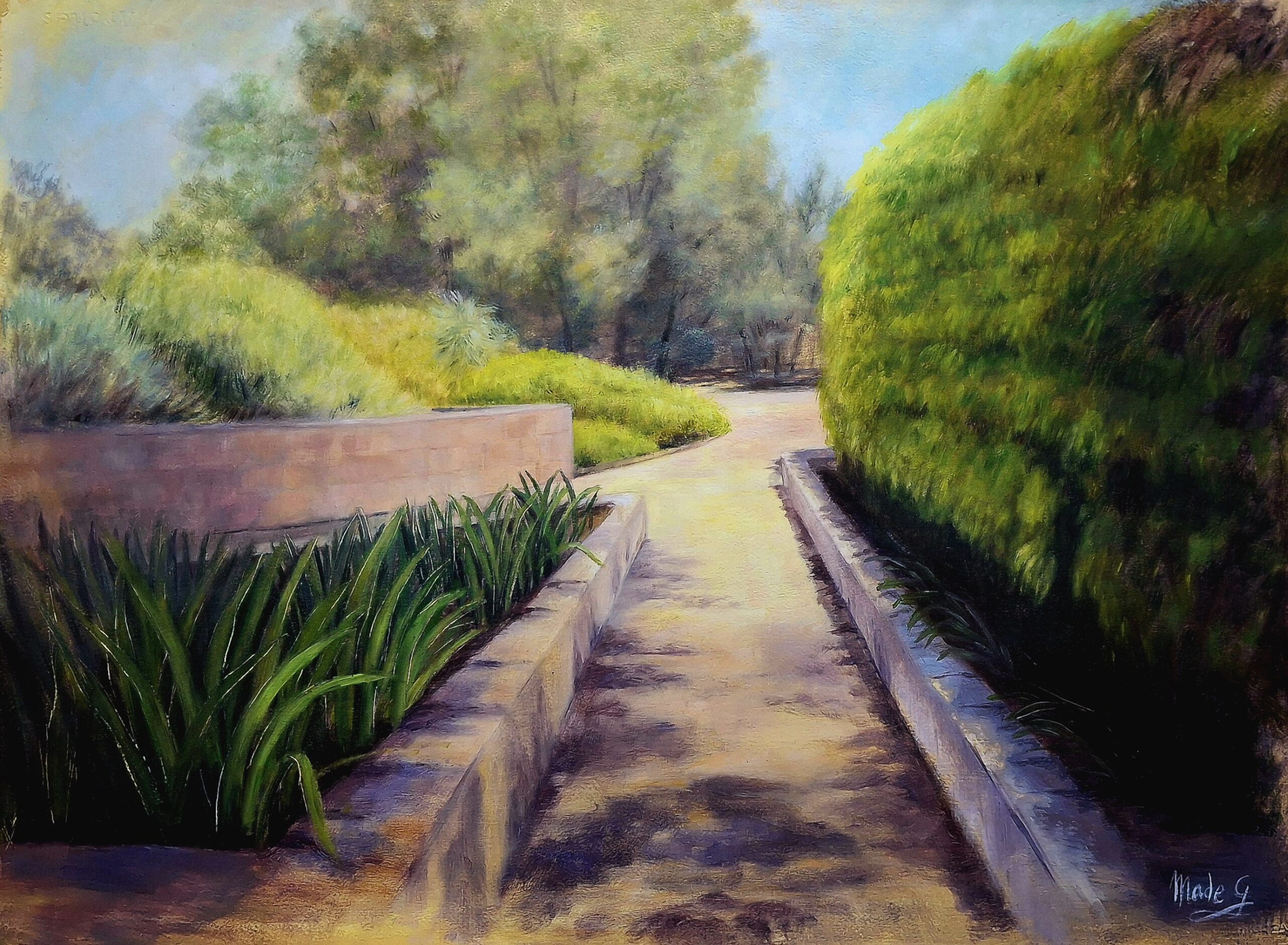Rincón de Serenidad, óleo de Made Gallardo inspirado en el Jardín Botánico de Córdoba