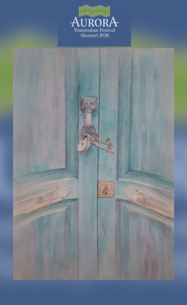 Exposición en el Akureyri Art Museum con motivo de la I edición del Aurora Watercolour Festival de Islandia, del 10 al 27 de septiembre 2026